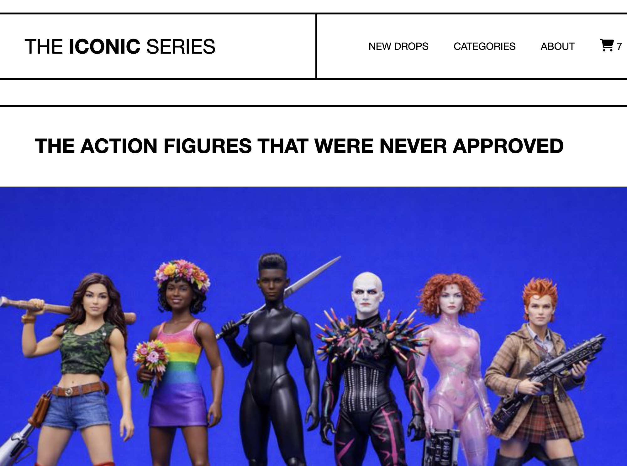 Screenshot of the site 'The Iconic Series'